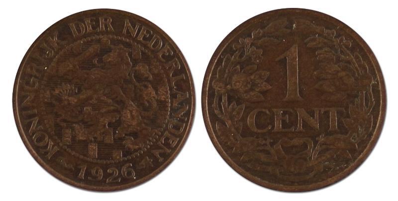 1 cent. Wilhelmina. 1926. FDC. 