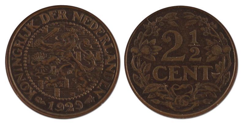 2 1/2 cent. Wilhelmina. 1929. FDC. 