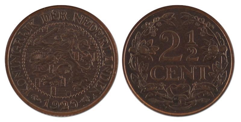 2 1/2 cent. Wilhelmina. 1929. FDC. 