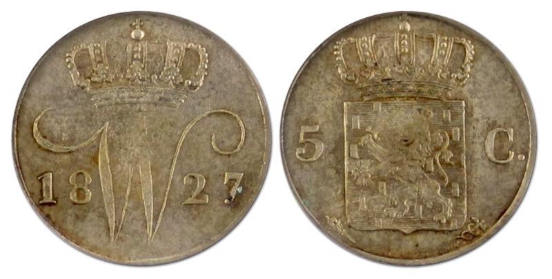 5 cent. Willem I. 1827 U. FDC. 