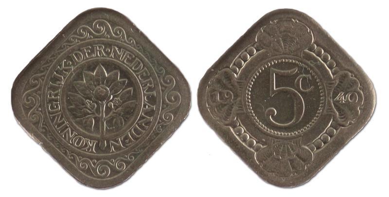 5 cent. Wilhelmina. 1940. FDC. 