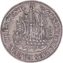 6 Stuiver of scheepjesschelling Utrecht 1764. Zeer Fraai +.