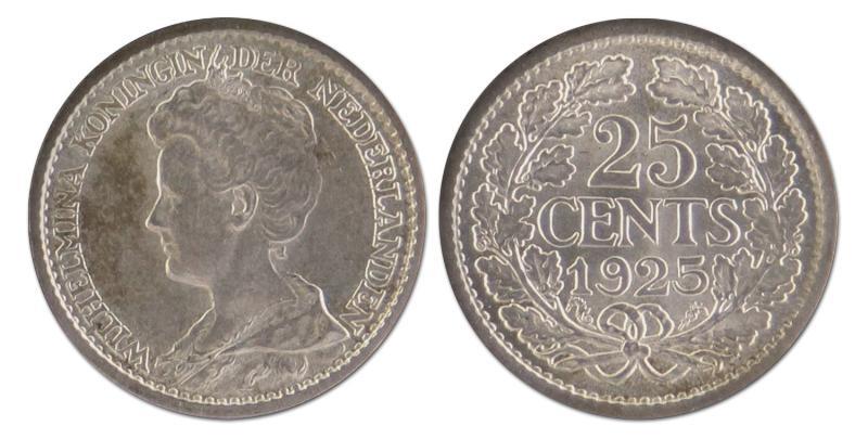 25 cent. Wilhelmina. 1925. FDC. 