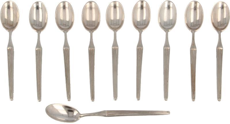 Art deco theelepeltjes (10x)