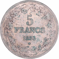 Belgium. Leopold I. 5 Francs. 1833.