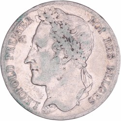 Belgium. Leopold I. 5 Francs. 1833.