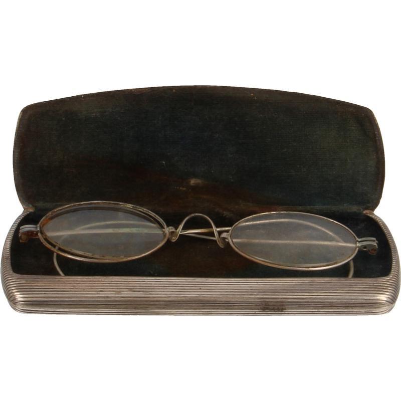 Zilveren Brillenkoker inclusief bril