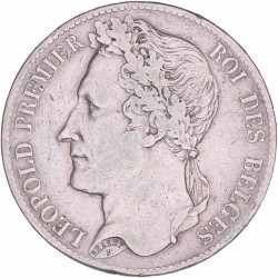 Belgium. Leopold I. 5 Francs. 1833.