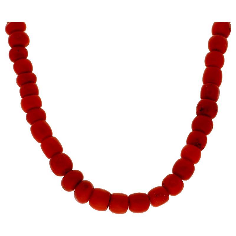 Collier met grote bloedkoralen