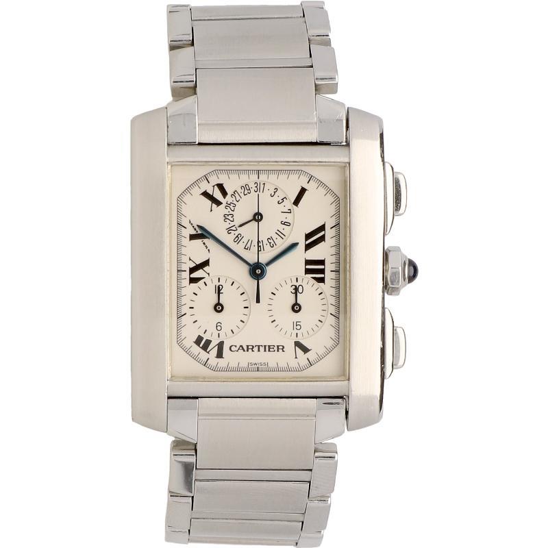 Cartier Tank Francese - Herenhorloge - Datumfunctie - Chronograaf