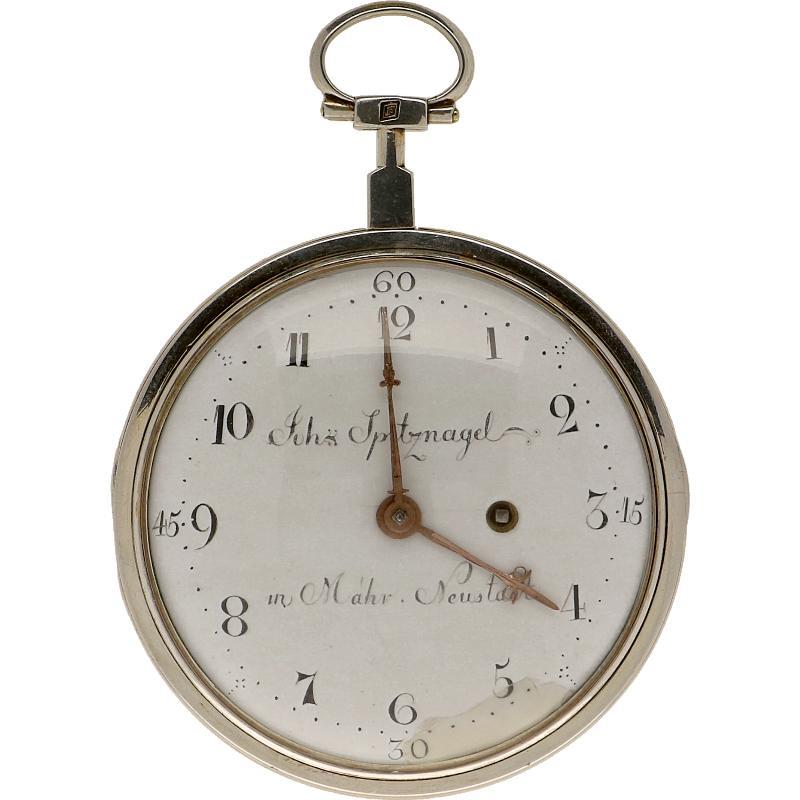 Duits cylindergang zakhorloge (zilver)