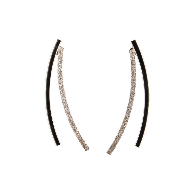 Pianegonda Zilveren Oorbellen Twisty Diamond