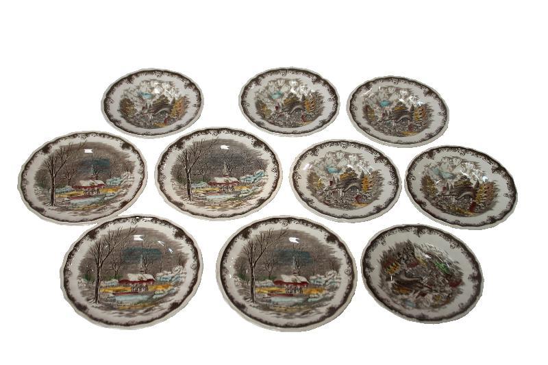 Engels aardewerk borden (10x)