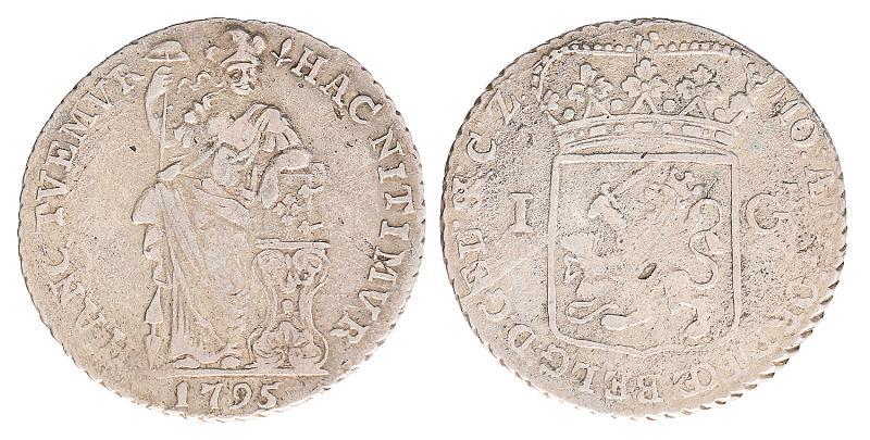 1 gulden Gelderland 1795. Fraai / Zeer Fraai.