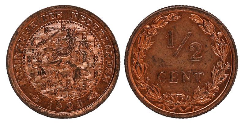 ½ cent Wilhelmina 1903. FDC.