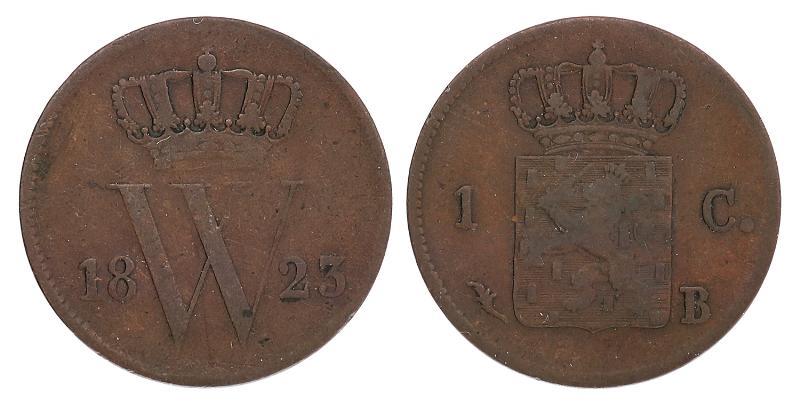 1 cent Willem I 1822 B. Prachtig / Zeer Fraai.