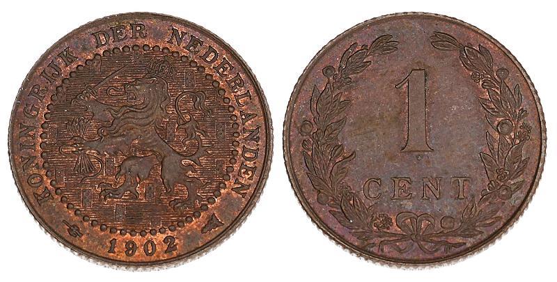 1 cent Wilhelmina 1902. Prachtig / FDC.
