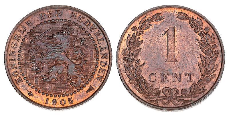 1 cent Wilhelmina 1905. FDC.
