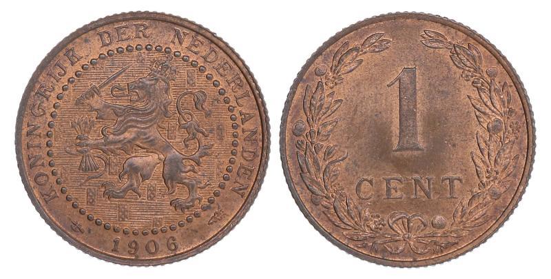 1 cent Wilhelmina 1906. FDC.