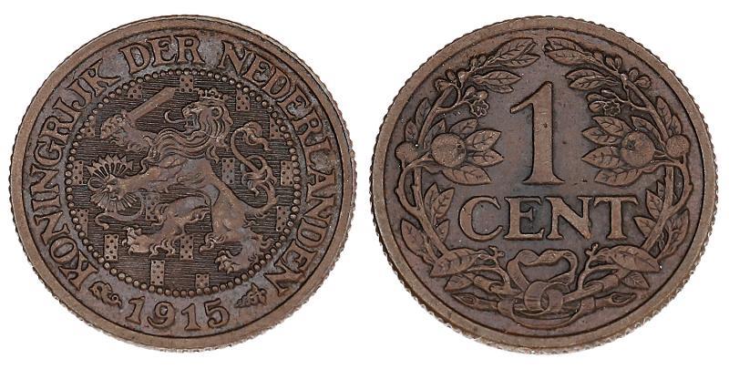 1 cent Wilhelmina 1915. FDC.