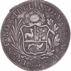Peru. 8 Reales. 1838 MB.