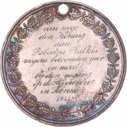 1841. Nederland. Medaille voor getoonde moed tijdens de ijsgang.