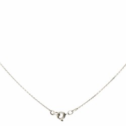 Witgouden collier met hanger bezet met ca. 0.56 ct. diamant - 14 kt.