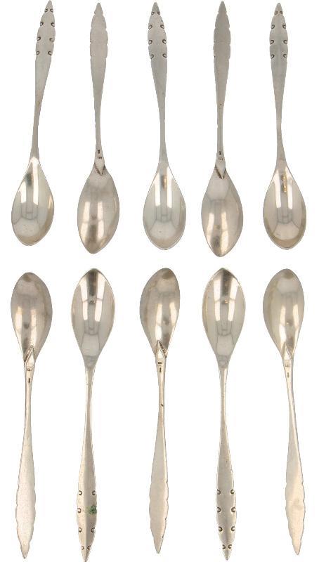 Zilveren theelepels (10x)