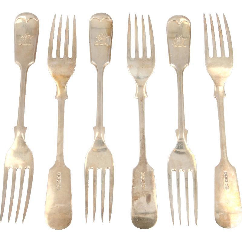 Zilveren vorken (6x)