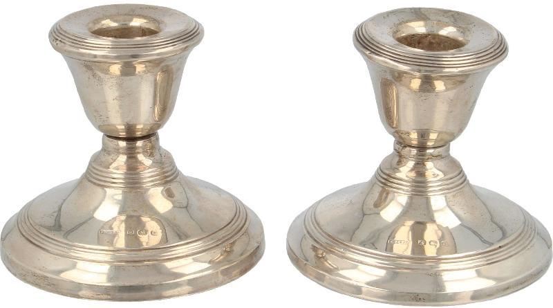 Zilveren kandelaars (2x)