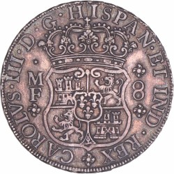 Mexico, Spanish colony. Charles III. 8 Reales. 1764 MF.