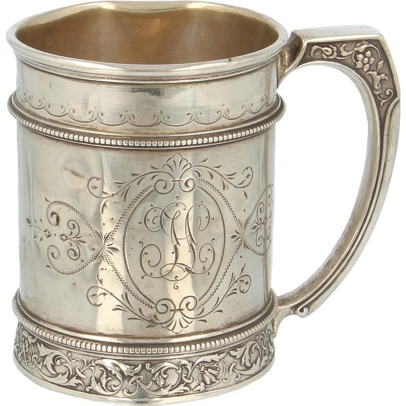 Zilveren drinkbeker