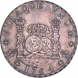 Mexico, Spanish colony. Charles III. 8 Reales. 1764 MF.