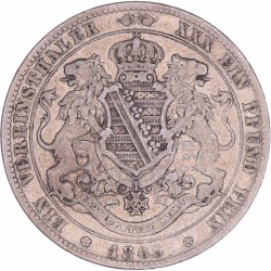 German States. Saxony. Johann V. Thaler. 1869 B.