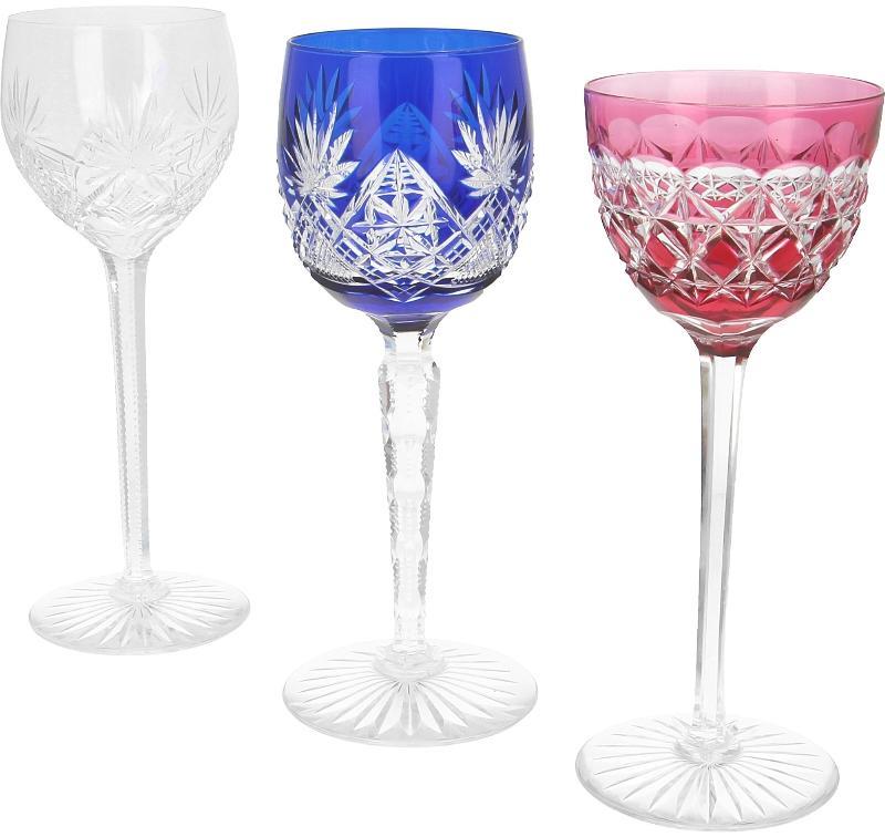 Lot (3x) Boheems kristal
