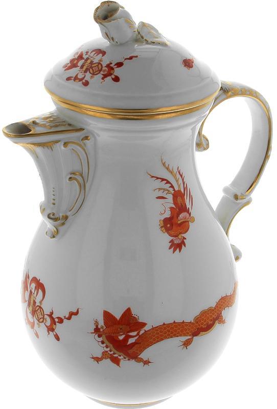 Meissen "Rich court Dragon red" Koffiepot