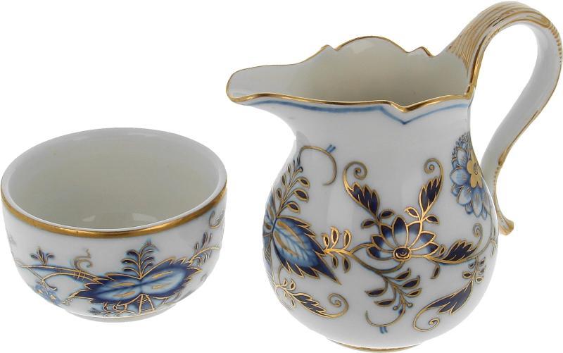 Meissen "Blue Onion" melk en suiker stel