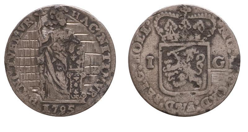1 gulden Holland 1795. Fraai.