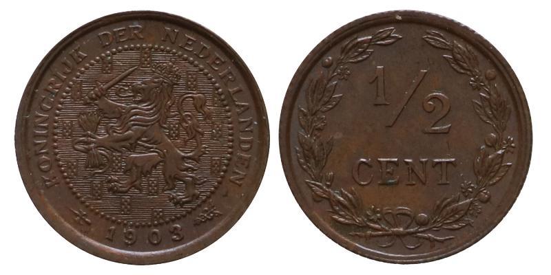 ½ cent Wilhelmina 1903. FDC.