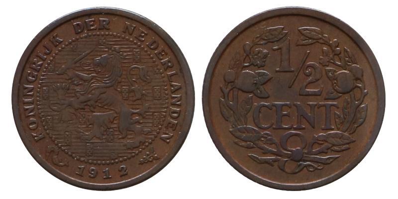 ½ cent Wilhelmina 1912. FDC.