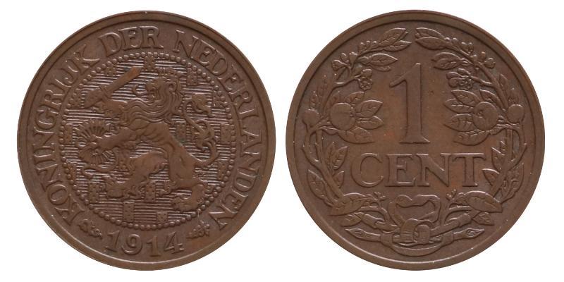 1 cent Wilhelmina 1914. FDC.