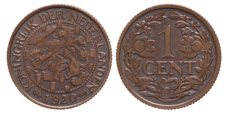 1 cent Wilhelmina 1920. FDC.
