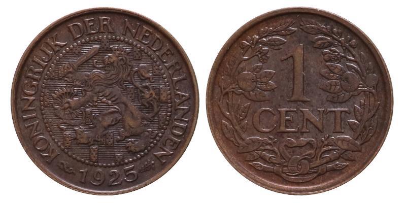1 cent Wilhelmina 1925. FDC.