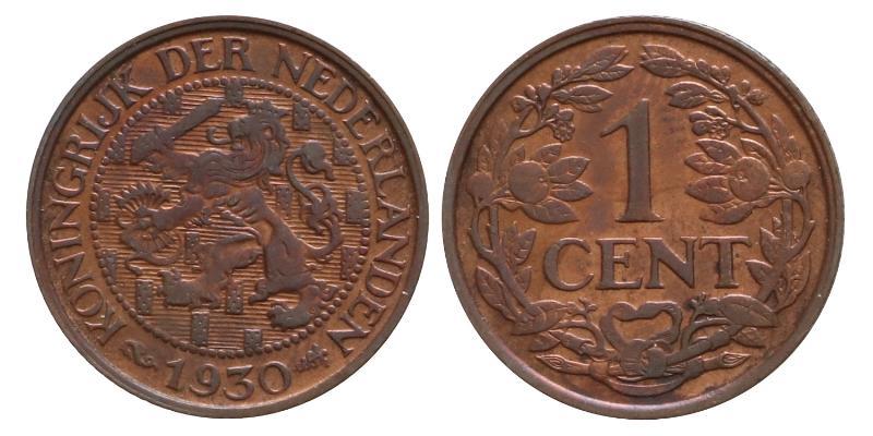 1 cent Wilhelmina 1929. FDC.
