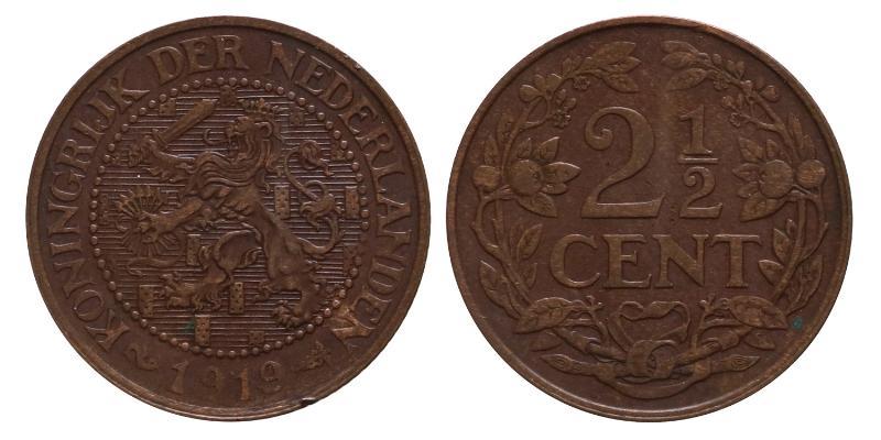 2½ cent Wilhelmina 1919. FDC.