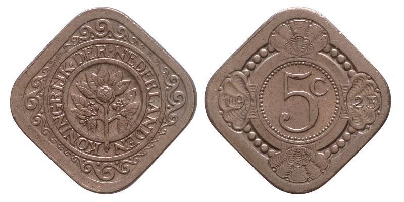 5 cent Wilhelmina 1923. FDC.