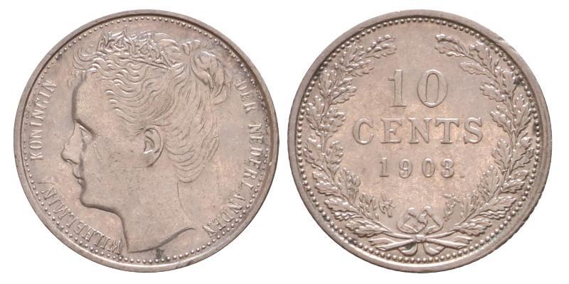 10 cent Wilhelmina 1903. Prachtig -.