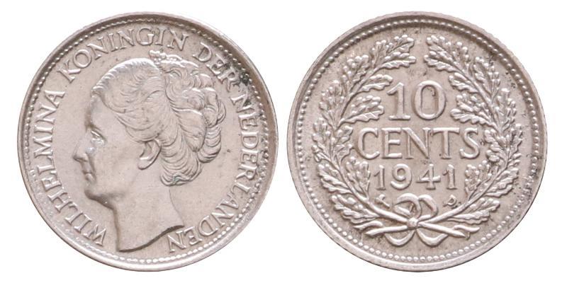 10 cent Wilhelmina 1941 PP. FDC.