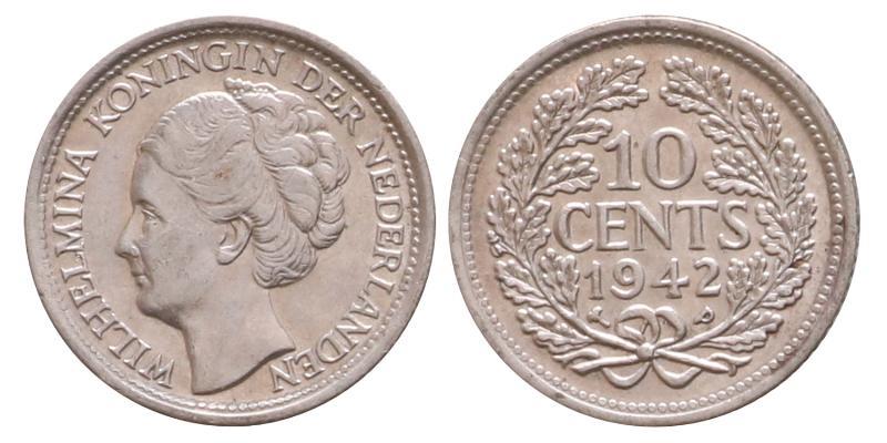 10 cent Wilhelmina 1942 PP. FDC.