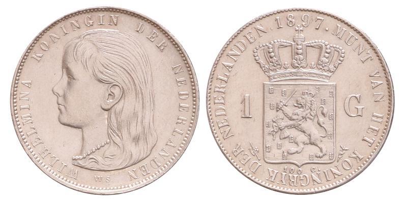 1 gulden Wilhelmina 1897. FDC.